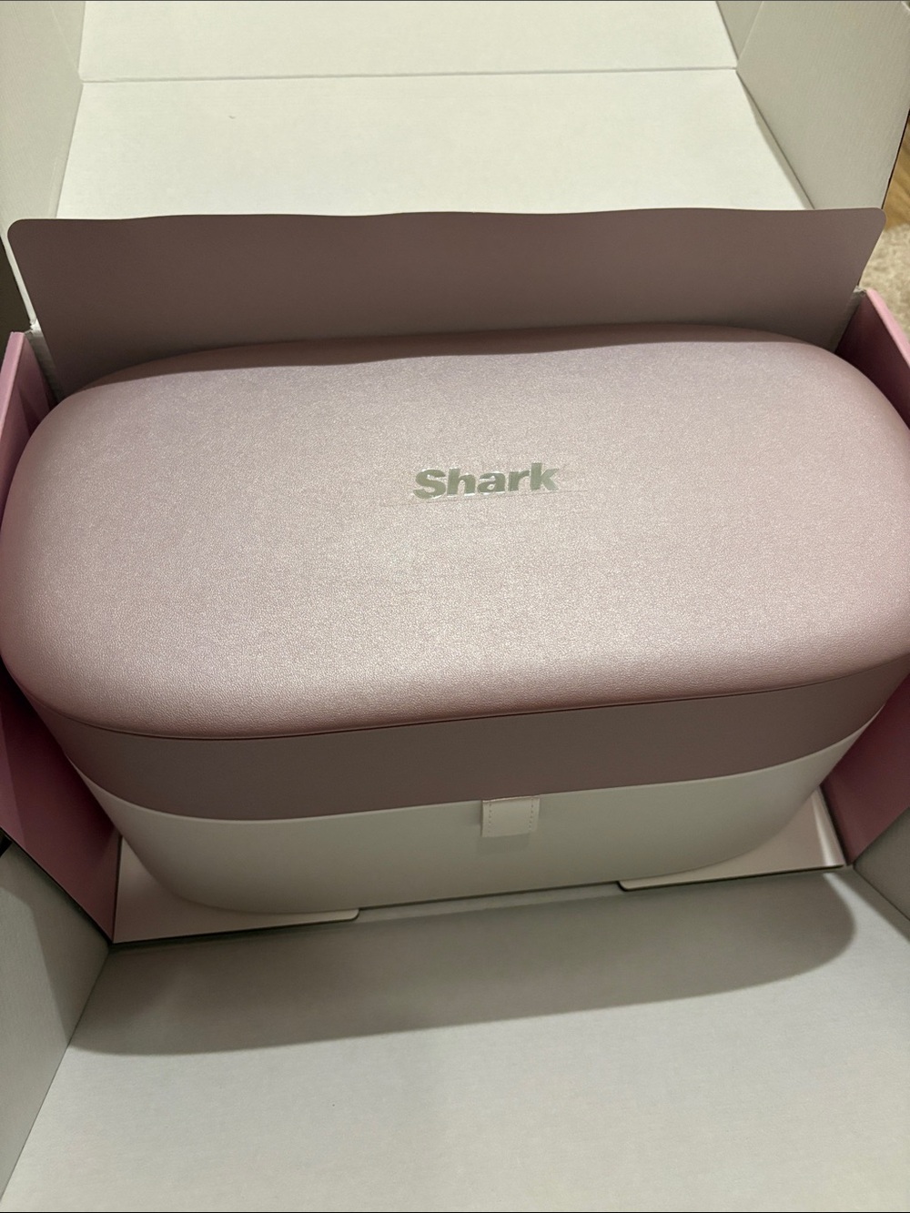 Shark Pink and White Storage/Accessory Case